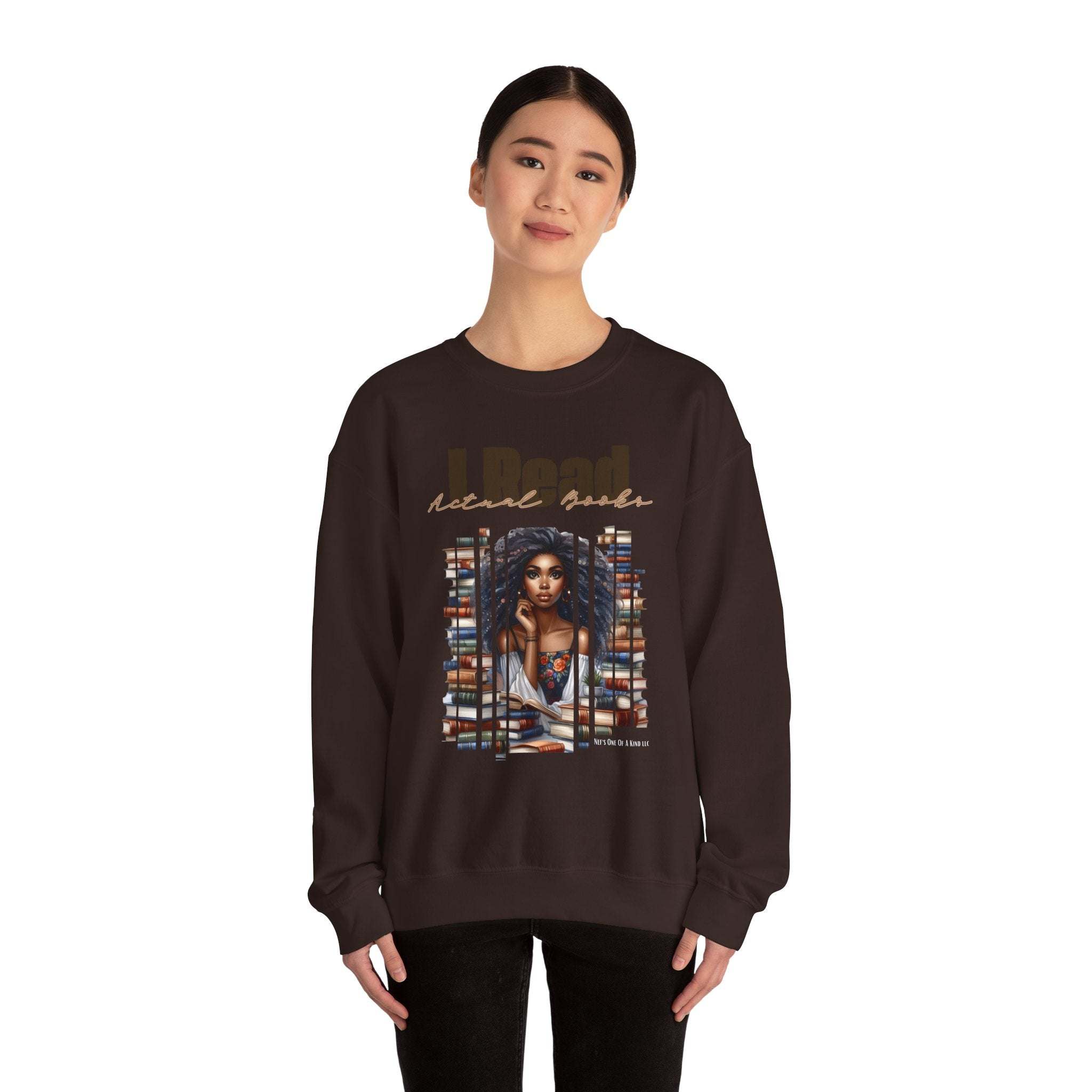 read actual books Unisex Heavy Blend™ Crewneck Sweatshirt